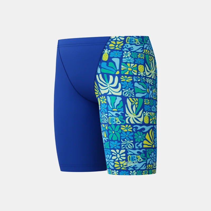 speedo Blue Kids' Graphic V-Cut Swimming Jammers  | Best Price UAE